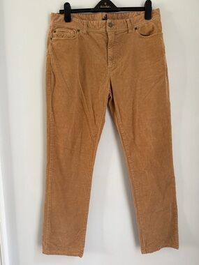 Johnnie-O Corduroy Pants Mens 34x34 Brown Tan Straight Leg Cotton Stretch Casual